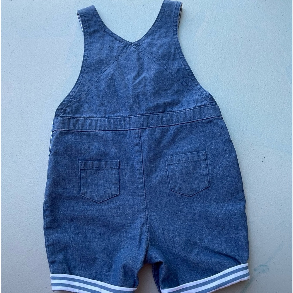 The Little White Company Baby Overalls. 6-9M - Picture 2 of 4